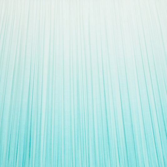 14" to 18" Aqua Ombre Shirred Pleat
