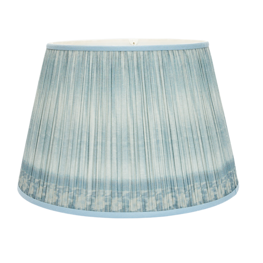 12" to 18" Blue Ikat Shirred Pleat