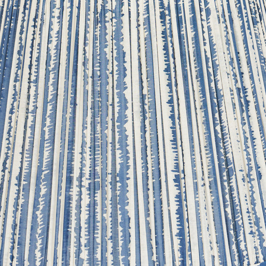 14" to 18" Blue Bark Print Shirred Pleat