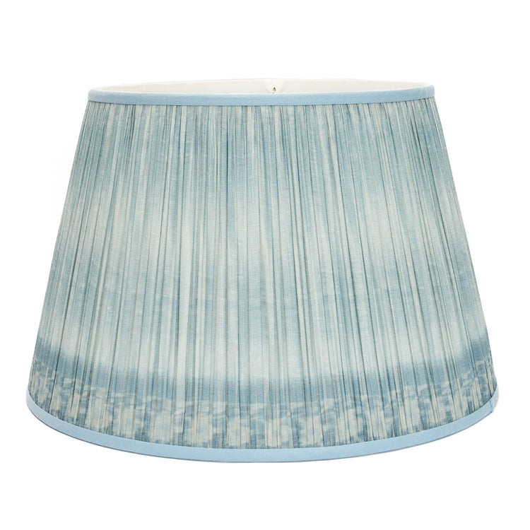 12" to 18" Blue Ikat Shirred Pleat