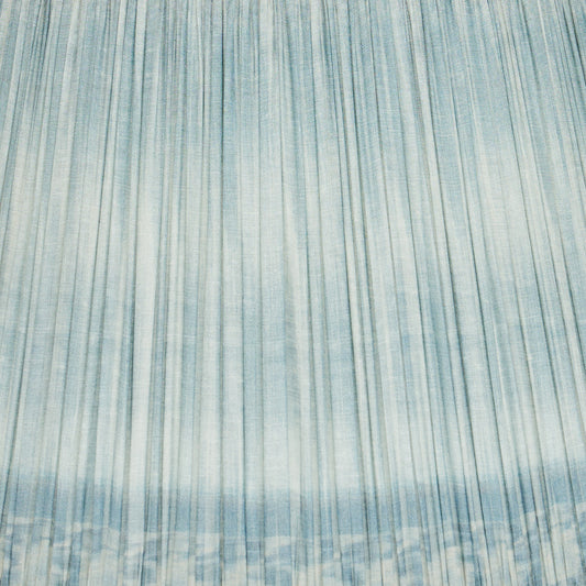 12" to 18" Blue Ikat Shirred Pleat