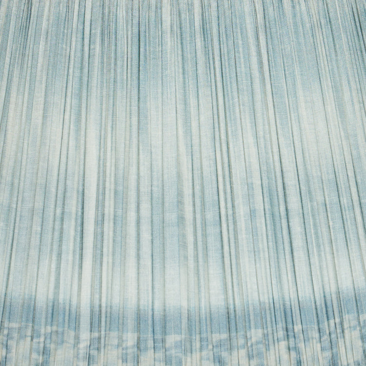 12" to 18" Blue Ikat Shirred Pleat