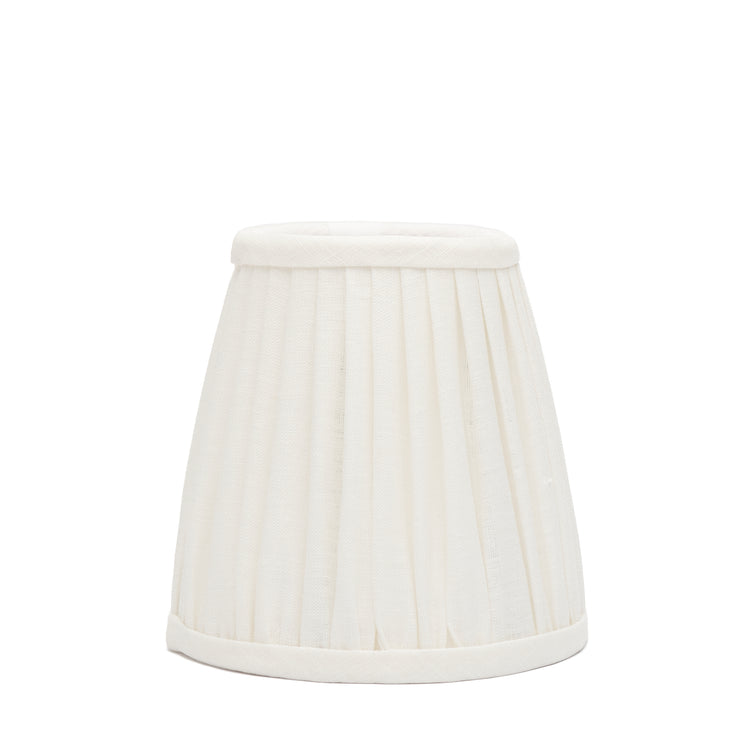 Edgar-Reeves 6" Bone Linen Gathered Candle Clip
