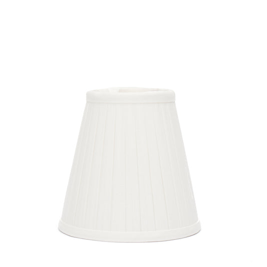 5" Bone Linen Knife Pleat Candle Clip