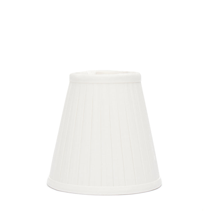 5" Bone Linen Knife Pleat Candle Clip