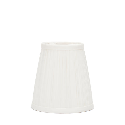 4.5" Bone Silk Shirred Candle Clip