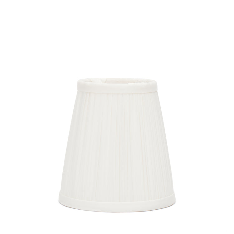 4.5" Bone Silk Shirred Candle Clip