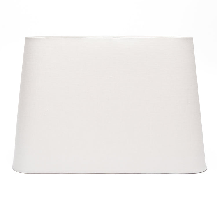 10" to 18" Bone Linen Rolled Edge Tapered Rectangle