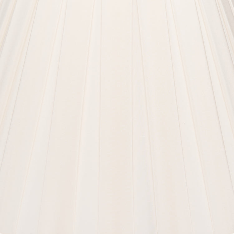 Edgar-Reeves 8" to 24" Bone Silk Box Pleat
