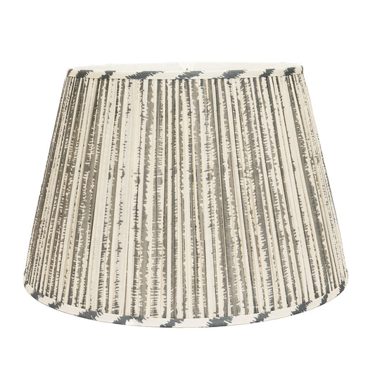 14" to 18" Charcoal Bark Print Shirred Pleat