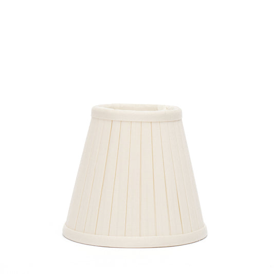 5" Cream Linen Knife Pleat Candle Clip