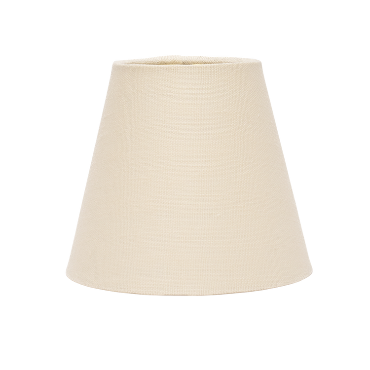 4" to 6" Cream Linen Rolled Edge Candle Clip