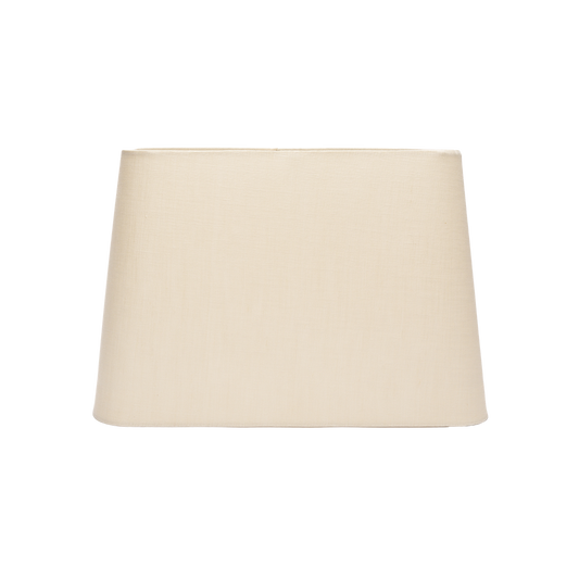 10" to 18" Cream Linen Rolled Edge Tapered Rectangle
