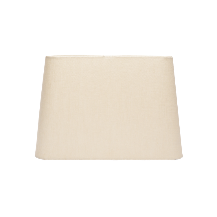 10" to 18" Cream Linen Rolled Edge Tapered Rectangle