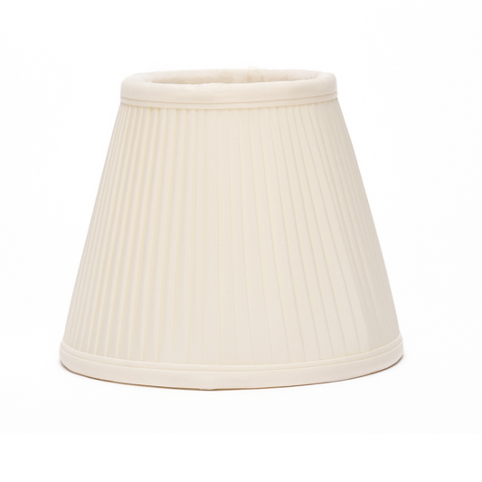 4"- 6" Cream Silk Knife Pleat Candle Clip