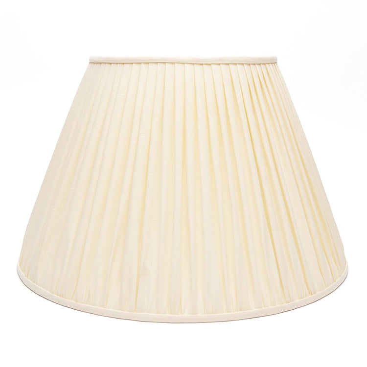 Edgar-Reeves 8" to 24" Cream Linen Gathered Pleat