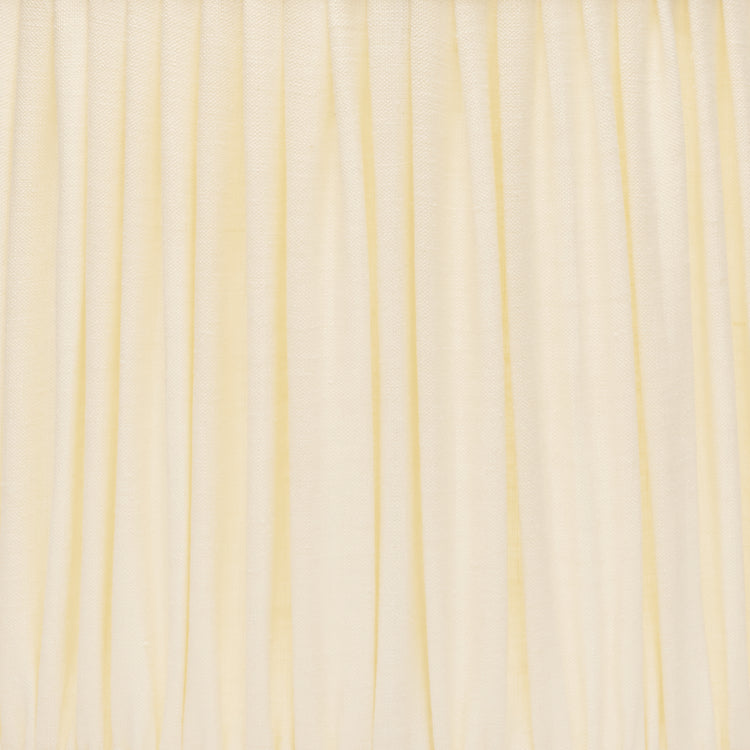 Edgar-Reeves 13" to 17" Cream Linen Gathered Pleat Flat Sided Oval