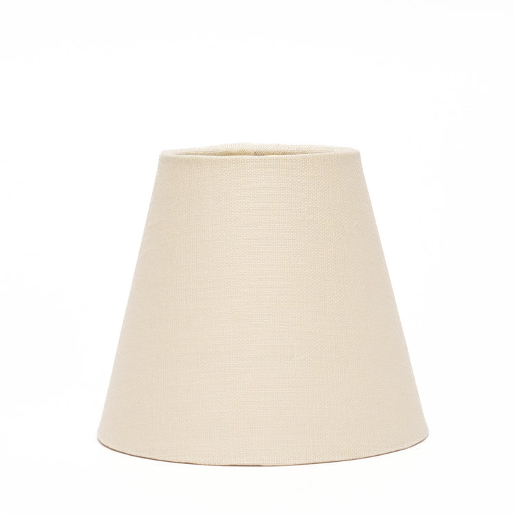 4" to 6" Cream Linen Rolled Edge Candle Clip