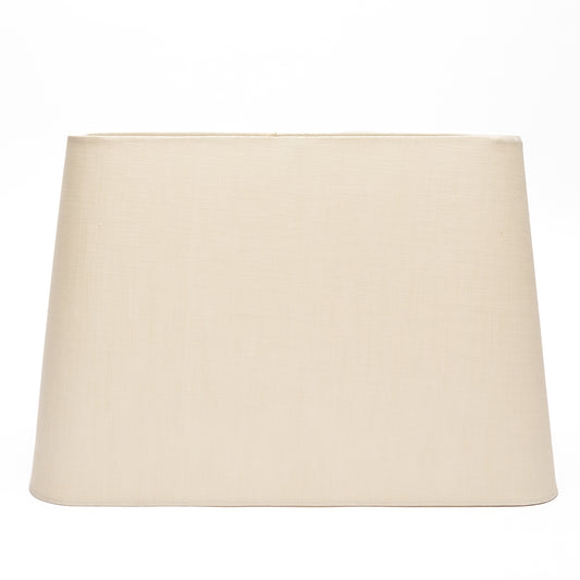 10" to 18" Cream Linen Rolled Edge Tapered Rectangle