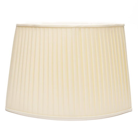 Edgar-Reeves 13" to 17" Cream Silk Knife Pleat Flat Sided Oval