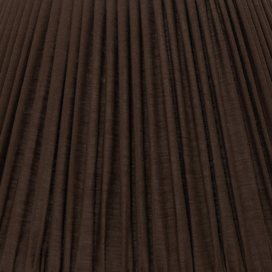 Edgar-Reeves 12" to 24" Dark Brown Linen Gathered Pleat