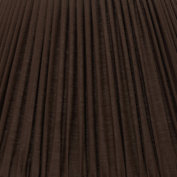 Edgar-Reeves 12" to 24" Dark Brown Linen Gathered Pleat
