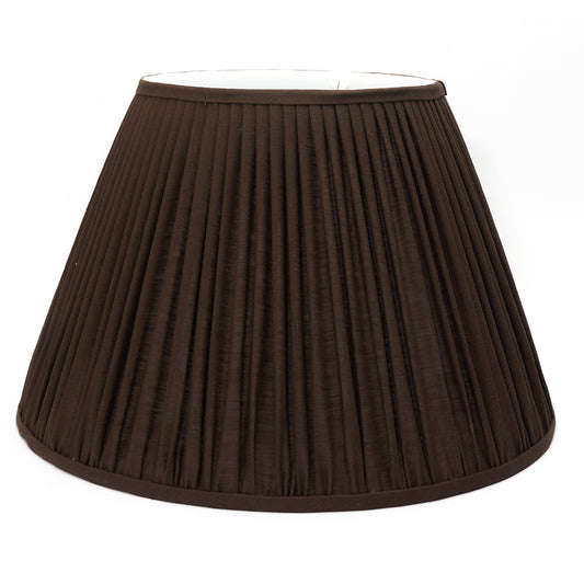 Edgar-Reeves 12" to 24" Dark Brown Linen Gathered Pleat