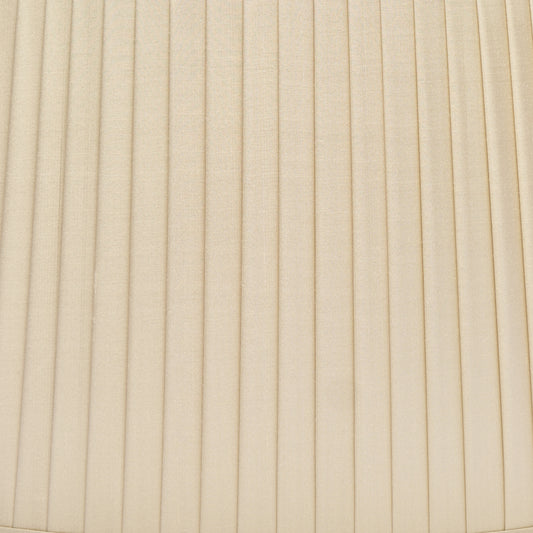 Edgar-Reeves 13" to 17" Ecru Silk Knife Pleat Flat Sided Oval