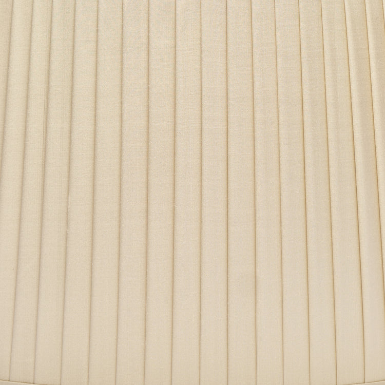 Edgar-Reeves 13" to 17" Ecru Silk Knife Pleat Flat Sided Oval