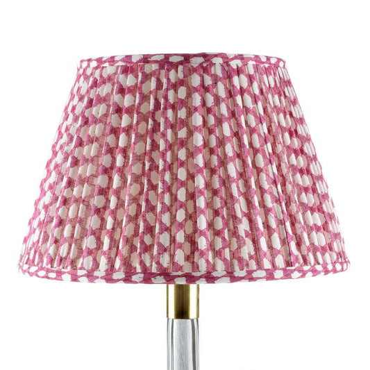4.5" - 24" Gathered Bedwyn, Fuschia Wicker Linen