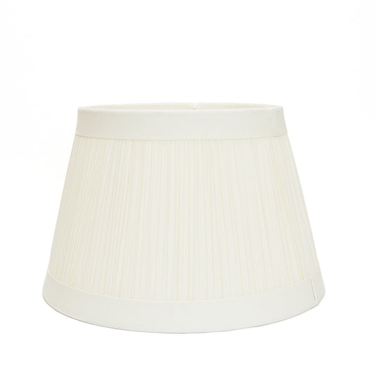 8" to 18" Ivory Linen Shirred Pleat with Wide Trim