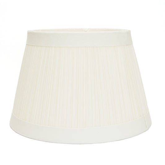 12" to 18" Ivory Linen Shirred Pleat with Wide Trim