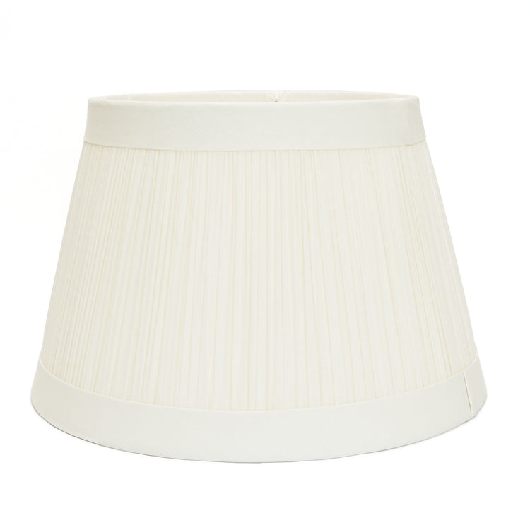 12" to 18" Ivory Linen Shirred Pleat with Wide Trim