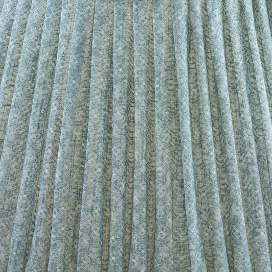 Fermoie 12" to 18" Oval Gathered Bedwyn, Blue Figured Linen