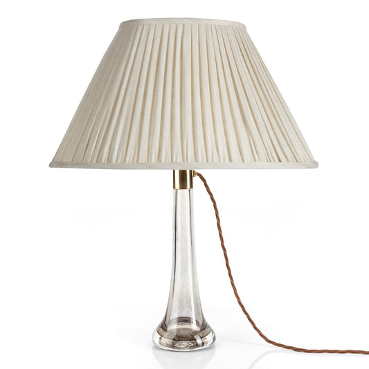 Fermoie 12" to 18" Oval Gathered Bedwyn, Cream Moire Linen