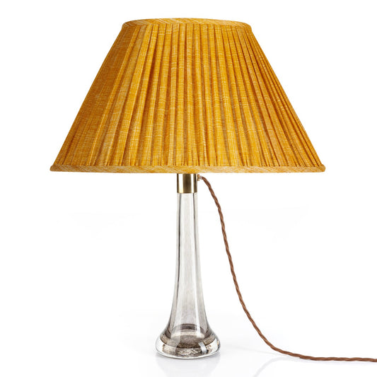 Fermoie 12" to 18" Oval Gathered Bedwyn, Club Yellow Plain Linen