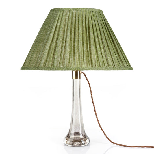 Fermoie 12" to 18" Oval Gathered Bedwyn, Kintyre Green Plain Linen
