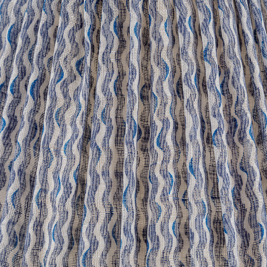 Fermoie 12" to 18" Oval Gathered Bedwyn, Blue Popple Linen