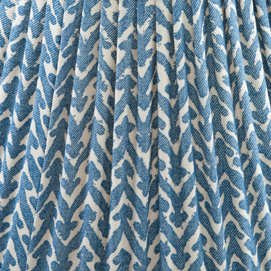 Fermoie 4.5" to 24" Gathered Bedwyn, Blue Rabanna Cotton