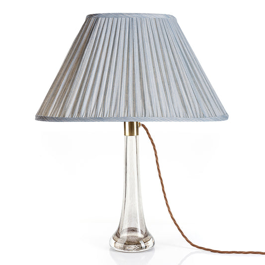 Fermoie 12" to 18" Oval Gathered Bedwyn, Light Blue Strié