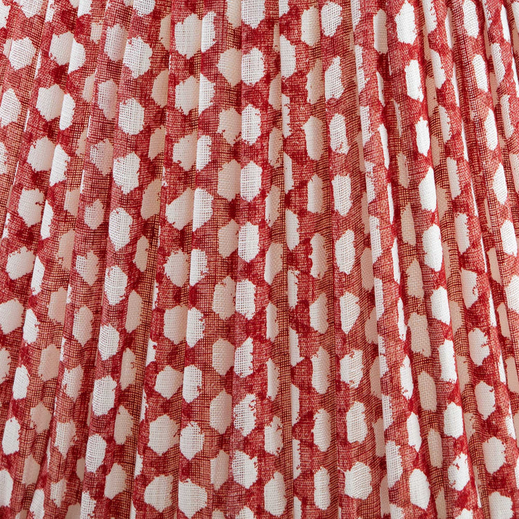 Fermoie 4.5" to 24" Gathered Bedwyn, Red Wicker Linen