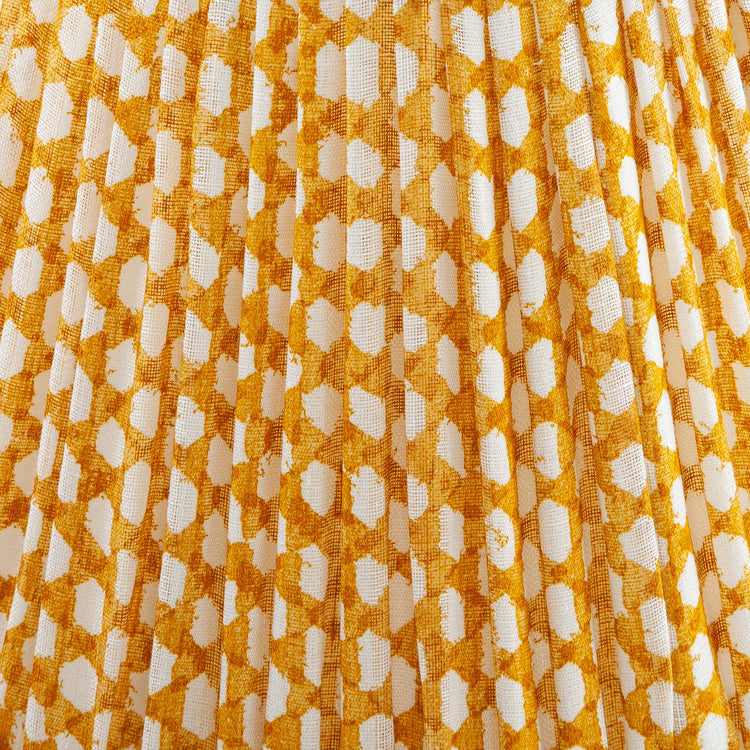 Fermoie 4.5" to 24" Gathered Bedwyn, Yellow Wicker Linen