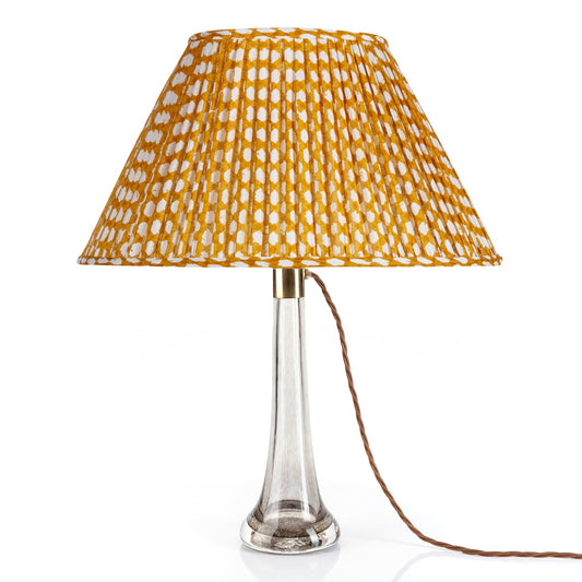 Fermoie 12" to 18" Oval Gathered Bedwyn, Yellow Wicker Linen