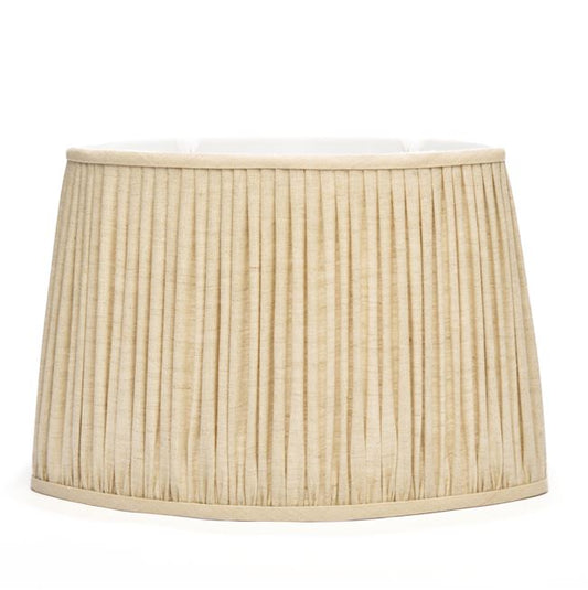 Edgar-Reeves 13" to 17" Oat Linen Gathered Pleat Flat Sided Oval