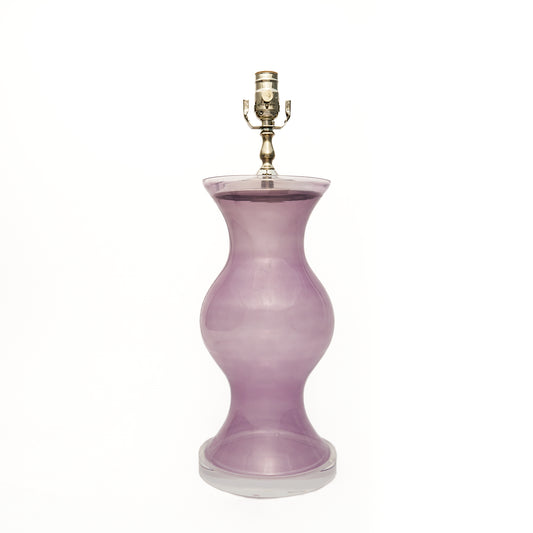 Orchid Glass Globe Lamp with Lucite Base