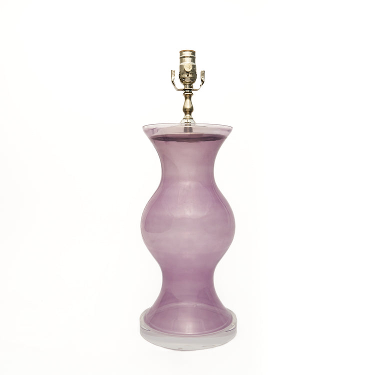 Orchid Glass Globe Lamp with Lucite Base