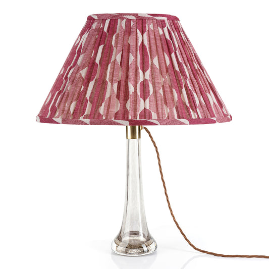 Fermoie 12" to 18" Oval Gathered Bedwyn, Fuchsia Whittle Linen