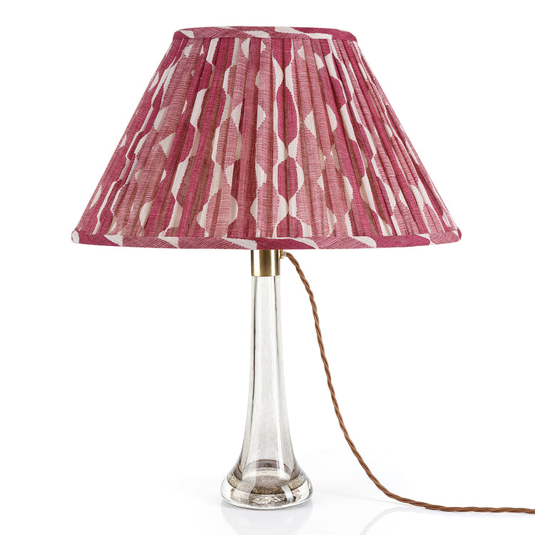 Fermoie 12" to 18" Oval Gathered Bedwyn, Fuchsia Whittle Linen