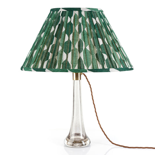 Fermoie 12" to 18" Oval Gathered Bedwyn, Green Whittle Linen