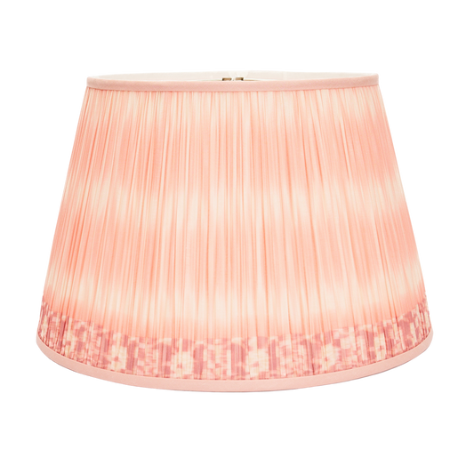 12" to 18" Pink Ikat Shirred Pleat